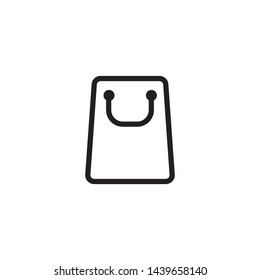 shopping bag icon vector in simple style