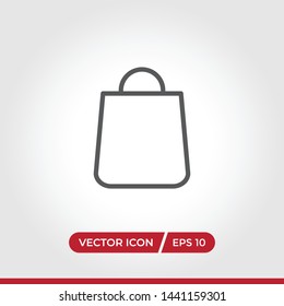 Shopping bag icon vector. Simple shopping bag sign in modern design style for web site and mobile app. EPS10