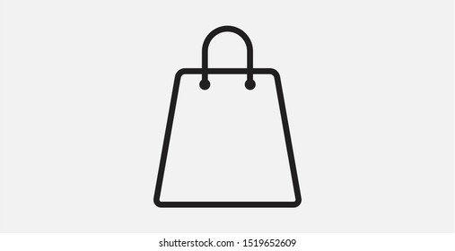 Shopping bag icon vector in simple style. Shop Package icon vector illustrtion