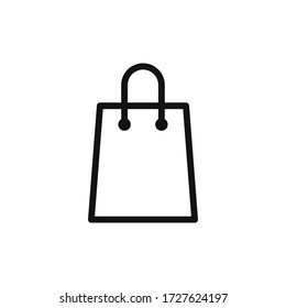 Shopping bag icon vector. Simple shopping bag sign
