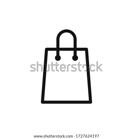 Shopping bag icon vector. Simple shopping bag sign