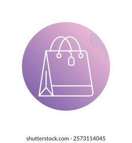 Shopping Bag icon vector stock illustration