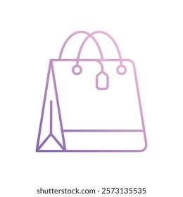 Shopping Bag icon vector stock illustration