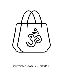 Shopping bag icon vector stock illustration