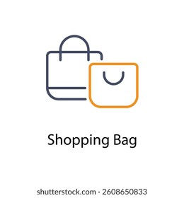 Shopping Bag icon vector stock illustration