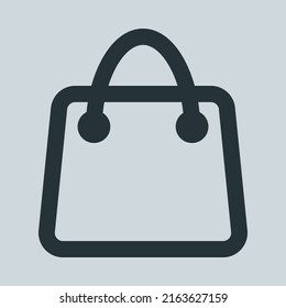 Vector de icono de la bolsa de compras. Adecuado para diseño web, logotipo, aplicación.