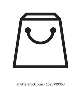 shopping bag icon vector symbol template