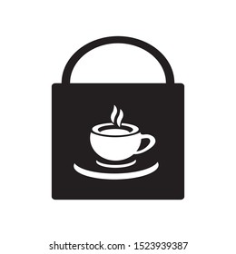 shopping bag icon vector symbol template