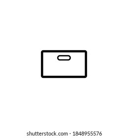 símbolo vector de icono de bolso de compra