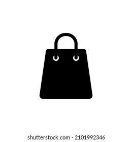 shopping bag icon vector . bag symbol flat design