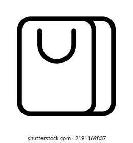 Icono de la bolsa de compras Símbolo de diseño Ilustración de diseño