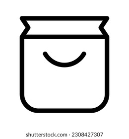 Icono de la bolsa de compras Símbolo de diseño Ilustración de diseño
