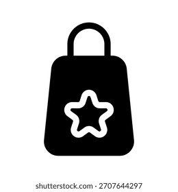 Ilustración de diseño de símbolo de Vector de icono de bolso de compras
