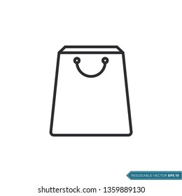 Shopping Bag Icon Vector Template