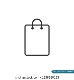 Shopping Bag Icon Vector Template