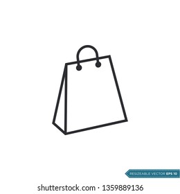 Shopping Bag Icon Vector Template