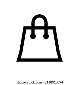 shopping bag icon vector template black and white