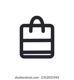 Shopping Bag Icon. Vector template isolated on white background.