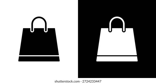 Ícone de saco de compras. Modelo de vetor. Ícone conceito design plano.