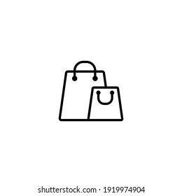 Shopping bag icon vector for web, computer and mobile app