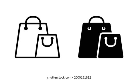 Shopping bag icon vector for web, computer and mobile app