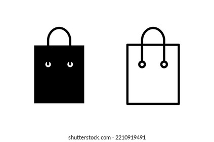 Shopping bag icon vector for web and mobile app. shopping sign and symbol
