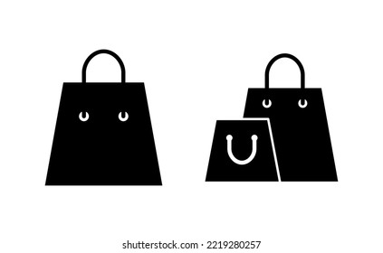 Shopping bag icon vector for web and mobile app. shopping sign and symbol