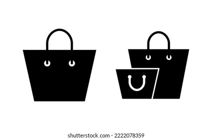 Shopping bag icon vector for web and mobile app. shopping sign and symbol