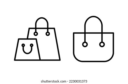 Shopping bag icon vector for web and mobile app. shopping sign and symbol