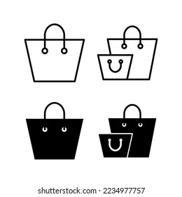 Shopping bag icon vector for web and mobile app. shopping sign and symbol