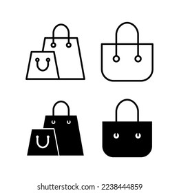 Shopping bag icon vector for web and mobile app. shopping sign and symbol
