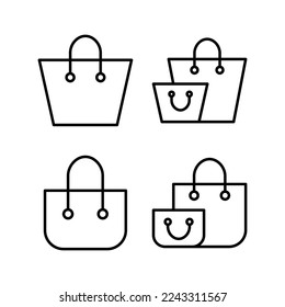 Shopping bag icon vector for web and mobile app. shopping sign and symbol