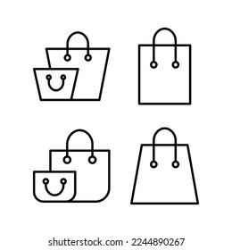 Shopping bag icon vector for web and mobile app. shopping sign and symbol