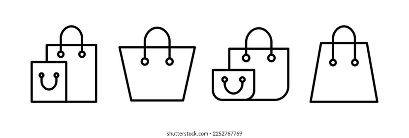 Shopping bag icon vector for web and mobile app. shopping sign and symbol