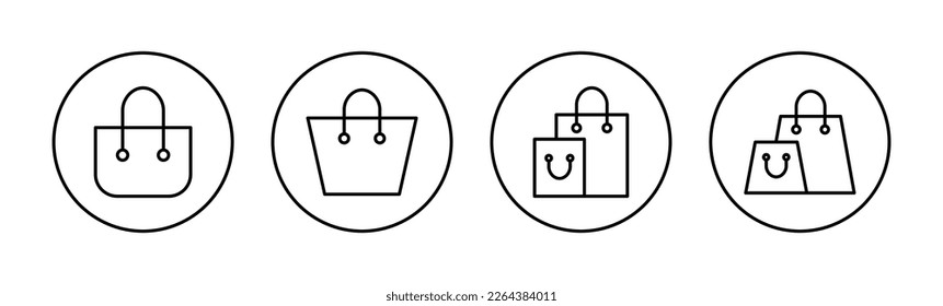 Shopping bag icon vector for web and mobile app. shopping sign and symbol