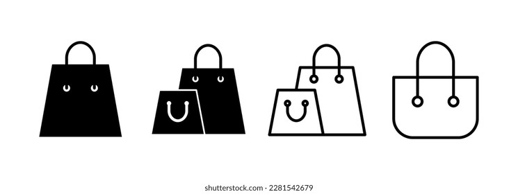 Shopping bag icon vector for web and mobile app. shopping sign and symbol