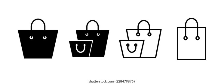 Shopping bag icon vector for web and mobile app. shopping sign and symbol