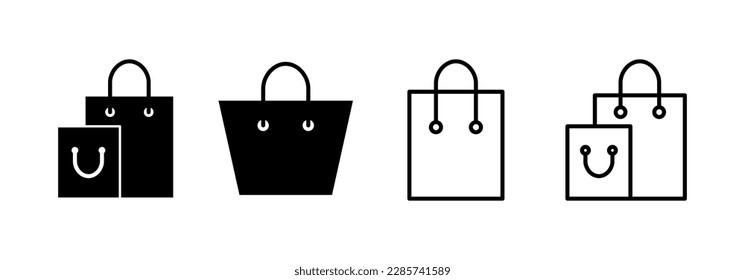 Shopping bag icon vector for web and mobile app. shopping sign and symbol