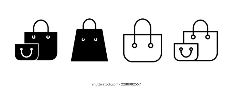 Shopping bag icon vector for web and mobile app. shopping sign and symbol