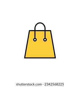 Shopping bag icon vector for web and mobile app. shopping sign and symbol