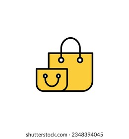 Shopping bag icon vector for web and mobile app. shopping sign and symbol
