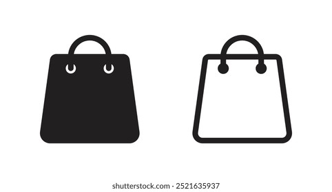 Shopping bag icon vector for web