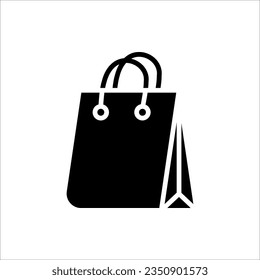 Shopping Bag Symbol für Webdesign, Vektorgrafik einzeln auf weißem Hintergrund