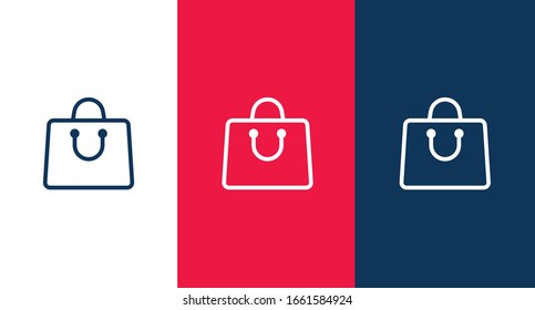 Shopping bag icon for web and mobile