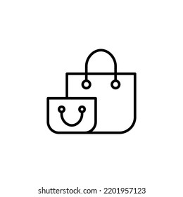 Shopping bag icon for web and mobile app. shopping sign and symbol
