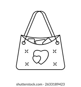 shopping bag icon with white background vector stock illustration