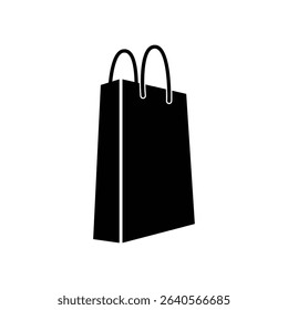 Shopping bag icon. White background.