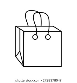 Icono de la bolsa de compras con fondo blanco Vector Ilustración de stock