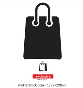 shopping bag icon.Flat design style vector illustration for graphic and web design.