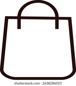 Shopping Bag Icon.Flat shopping bag symbol for e-commerce or retail interface.
